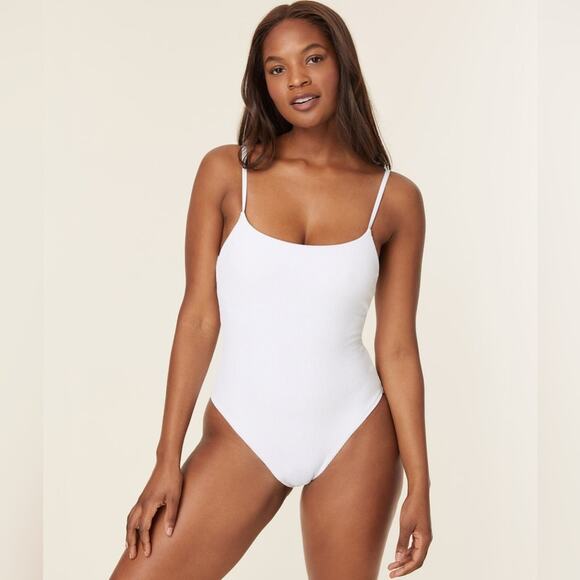 Andie The Jetties One Piece Ribbed White Size M NWOT - Picture 4 of 14